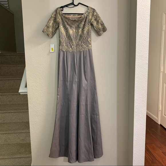 NWT TADASHI SHOJ WINSTON OFF-THE.
SHOULDER TAFFETA GOWN - Picture 8 of 16